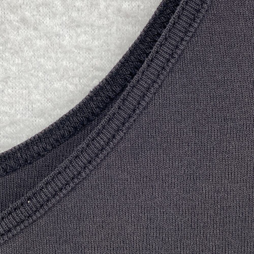 EILEEN FISHER Tank Top M Organic Cotton Ribbed Jersey Cami Slim Scoop Neck Black - Picture 6 of 10